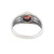 Garnet domed single stone ring, 'Promised Eden' - Polished Domed Single Stone Ring with Natural Garnet Gem