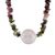 Rose quartz and tourmaline pendant necklace, 'Natural Rose' - Thai Rose Quartz and Tourmaline Beaded Pendant Necklace (image 2d) thumbail