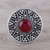 Anillo de cóctel jasper - Anillo de cóctel de jaspe elaborado artesanalmente en la India