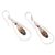 Garnet dangle earrings, 'Fine Feathers' - Hand-Painted Garnet Dangle Earrings