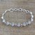 Rainbow moonstone tennis bracelet, 'Misty Diamonds' - Handcrafted Rainbow Moonstone India Silver Tennis Bracelet