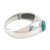 Onyx single-stone ring, 'Forest Accent' - Sterling Silver Single-Stone Ring with Green Onyx Cabochon