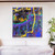 'Lights in Your Veins' - Blue and Violet Abstract Painting with Yellow Accents