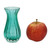 Handblown art glass bud vase, 'Crystalline Forest' - Murano Inspired Green Handblown Brazilian Art Glass Dud Vase