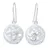 Sterling silver dangle earrings, 'Arabesque' - Handcrafted Sterling Silver Dangle Earrings