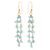 Gold-plated apatite waterfall earrings, 'Arctic Dream' - Gold-Plated Apatite Waterfall Earrings from Thailand