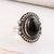 Onyx cocktail ring, 'Intrinsic' - Black Onyx Cocktail Ring from India