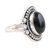 Onyx cocktail ring, 'Intrinsic' - Black Onyx Cocktail Ring from India