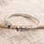 Garnet cuff bracelet, 'Perched Dragonfly' - Garnet and Sterling SIlver Dragonfly Cuff Bracelet