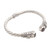 Garnet cuff bracelet, 'Perched Dragonfly' - Garnet and Sterling SIlver Dragonfly Cuff Bracelet