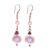 Rose gold-plated cultured pearl dangle earrings, 'Sea Glow' - Rose Gold-Plated Cultured Pearl Dangle Earrings