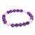 Amethyst y Rose Quartz Bead Stretch Pulsera - Pulsera elástica con cuentas de amatista y cuarzo rosa