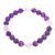 Amethyst y Rose Quartz Bead Stretch Pulsera - Pulsera elástica con cuentas de amatista y cuarzo rosa