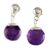 Amethyst dangle earrings, 'Romantic Night' - Faceted Amethyst Sterling Silver Dangle Earrings Thailand