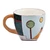 Ceramic mug, 'Starry Urbanism' - Cityscape-Themed Whimsical Green and Grey Ceramic Mug