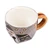 Ceramic mug, 'Starry Urbanism' - Cityscape-Themed Whimsical Green and Grey Ceramic Mug