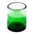 Gafas de jugo tiradas a mano (juego de 6) - Vasos para jugo soplados a mano en color verde degradado (juego de 6)
