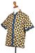 Men's batik cotton shirt, 'Bold and Confident' - Triangle Motif Men's Batik Cotton Shirt from Bali