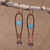 Pendientes de apatita y amatista colgan - Pendientes de apatita natural de cobre anticipado y amatista colgan