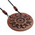 Ceramic pendant necklace, 'Flower of Vitality' - Handmade Floral Ceramic Pendant Necklace in Black and Brown