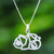 Sterling silver pendant necklace, 'Little Panda' - Handmade 925 Sterling Silver Panda Pendant Necklace Thailand