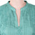 Embroidered cotton long tunic, 'Long Lines in Teal' - Spring Hand-Embroidered Sea Green Cotton Tunic from India