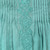 Embroidered cotton long tunic, 'Long Lines in Teal' - Spring Hand-Embroidered Sea Green Cotton Tunic from India