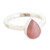 Opal single-stone ring, 'Andes Dew' - Pink Opal Ring from Peru