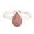 Opal single-stone ring, 'Andes Dew' - Pink Opal Ring from Peru