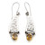 Citrine dangle earrings, 'Beautiful Vines' - Citrine and 925 Silver Vine Motif Dangle Earrings from Bali