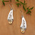 Citrine dangle earrings, 'Beautiful Vines' - Citrine and 925 Silver Vine Motif Dangle Earrings from Bali