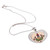 Collar colgante de plata de ley - Collar Con Colgante De Filigrana En Forma De Corazón Con Flores Bordadas