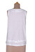 Camiseta de tanques de algodón bordado, 'Boho Romance in White' - Camiseta Sin Mangas De Algodón Blanco Nieve Con Bordado Floral