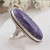 Charoite cocktail ring, 'Storm Cloud' - Handmade Charoite and Sterling Silver Cocktail Ring