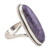 Charoite cocktail ring, 'Storm Cloud' - Handmade Charoite and Sterling Silver Cocktail Ring
