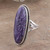 Charoite cocktail ring, 'Storm Cloud' - Handmade Charoite and Sterling Silver Cocktail Ring
