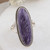 Charoite cocktail ring, 'Storm Cloud' - Handmade Charoite and Sterling Silver Cocktail Ring