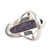 Charoite cocktail ring, 'Storm Cloud' - Handmade Charoite and Sterling Silver Cocktail Ring