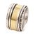 Multi-metal meditation spinner ring, 'Spinning Allure' - Sterling Silver and Brass Meditation Spinner Ring from India