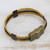 Golden grass wristband bracelet, 'Jalapao Rope' - Artisan Crafted Wristband Bracelet from Brazil