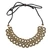 Gold-accented golden grass pendant necklace, 'Green Braids' - 18k Gold-Accented Golden Grass Pendant Necklace in Green