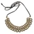 Gold-accented golden grass pendant necklace, 'Green Braids' - 18k Gold-Accented Golden Grass Pendant Necklace in Green