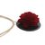 Collar colgante de madera y cuerno - Collar con colgante circular de madera y cuerno con flor de rosa