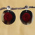 Pendientes colgantes de cuerno y madera con detalles dorados - Pendientes colgantes de madera y cuerno con detalles florales dorados de Brasil