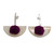Pendientes colgantes de madera y cuerno de acento de oro - Pendientes colgantes con flores de cuerno y madera con detalles en oro de 18 quilates