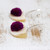 Pendientes colgantes de madera y cuerno de acento de oro - Pendientes colgantes con flores de cuerno y madera con detalles en oro de 18 quilates
