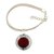 Pulsera de amada de madera y hueso de oro - Pulsera con dije de flor de rosa de cuerno y madera con detalles en dorado y círculo