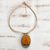 Collar colgante de madera y cuerno - Collar con colgante de flor de cuerno y madera ovalada de Brasil