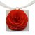 Wood and horn pendant necklace, 'Intricate Elegance' - Eucalyptus Wood and Horn Rose Flower Pendant Necklace