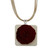 Collar colgante de madera y cuerno - Collar con colgante de rosa de madera y cuerno tallado y teñido a mano
